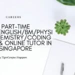 Part-Time Math/ English/ BM/ Physics/ Chemistry/ Coding Home & Online Tutor In Singapore